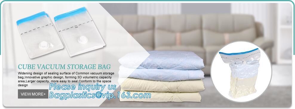 PA plastic clothes quilt space save zipper compression bags, space saver vacuum bag clothes, vaccum storage bags