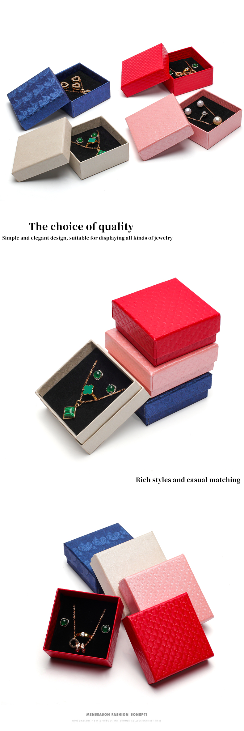 Hanhong Custom Logo Jewelry Package Heaven and Earth Cover Luxury Printing Paper Box