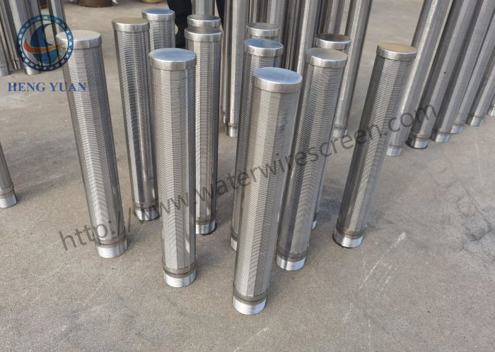 Stainless Steel Wound 93# Johnson Wire Screen Candle Filter With Flange