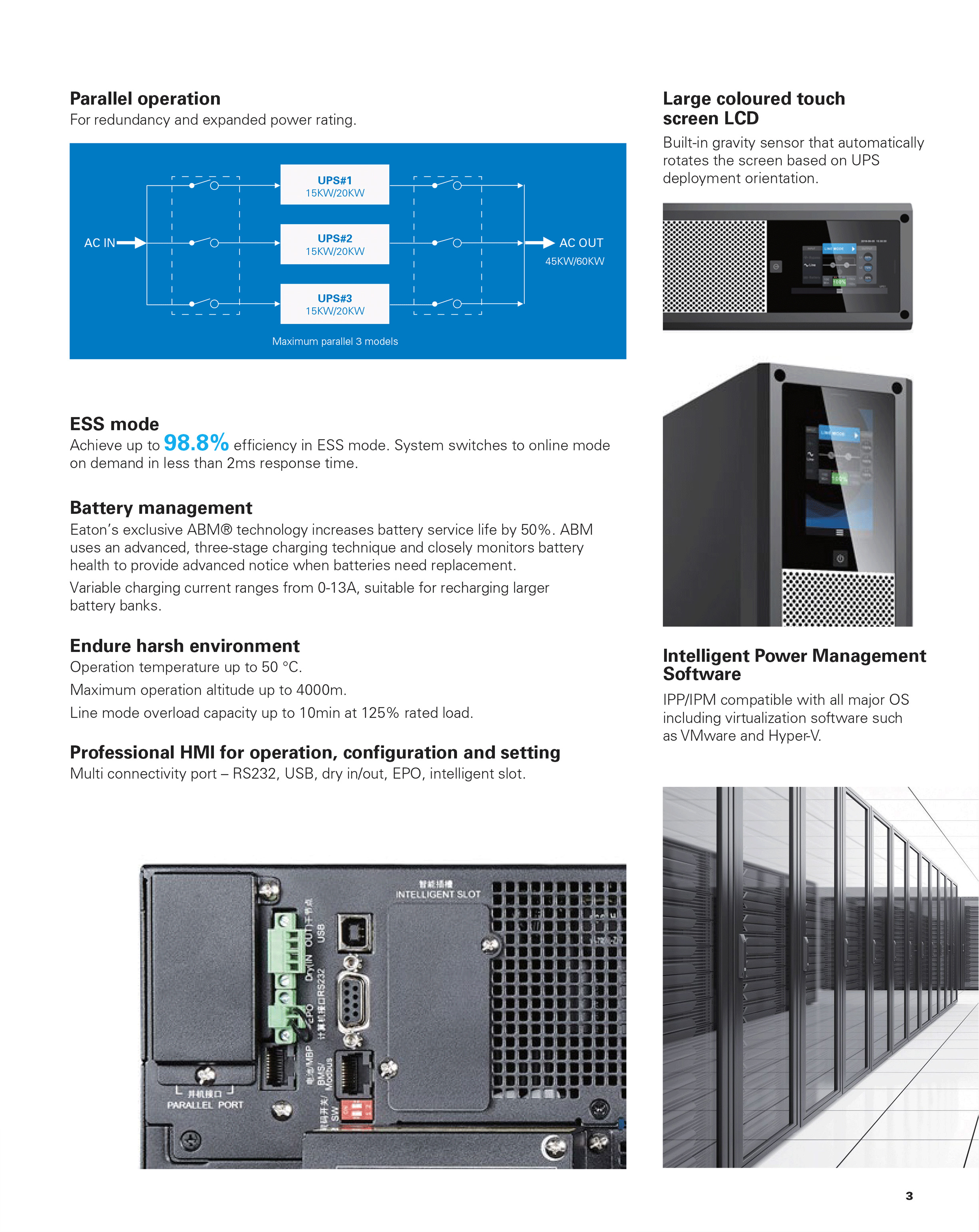 Eaton 9SX 700VA 1000VA 1500VA 2000VA 3000VA Single Phase Tower UPS for Computer/Networking