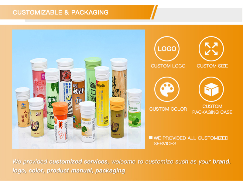 Product Private Label Effervescent Vitamin C Tube with Competitive and PP Collar Material