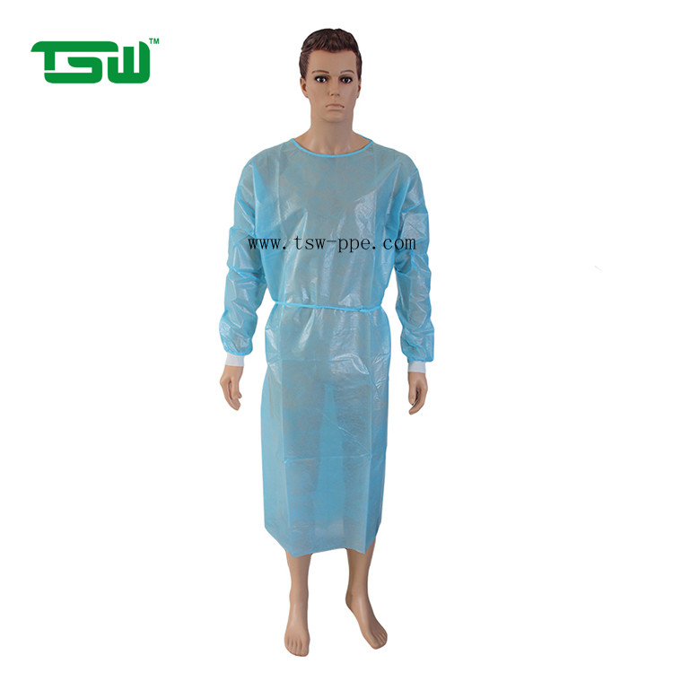 Blood Resistant No sterile SMS Non Woven Isolation Gown