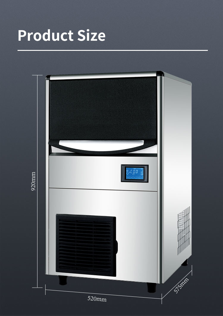 Commercial 150 Lb Ice Machine For Bar Hotel Shop 60kg Automatic Ice Cube Maker