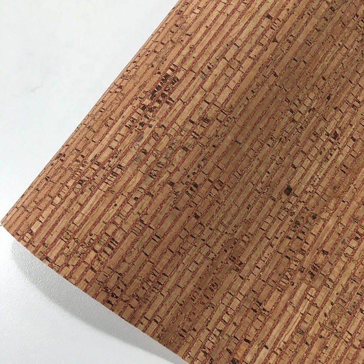 Easy Cleaning Thin Cork Sheet , Patterned Leather Fabric Colorful Tear Resistant