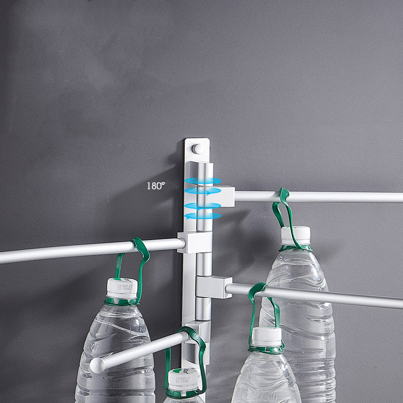 Multi - Function Bathroom Towel Rack Wall Hanging Towel Storage Rack