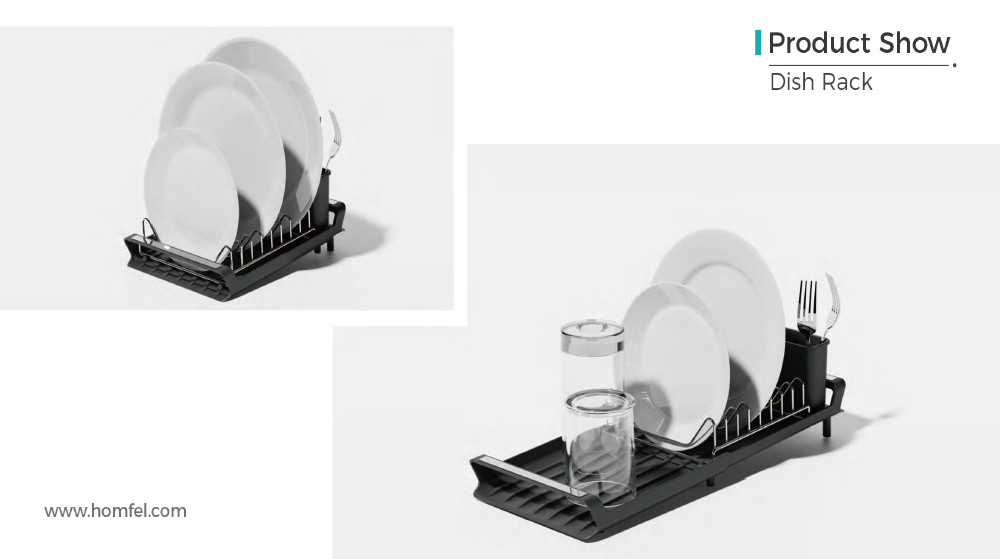 Non Folding Adjustable Metal Wire Kitchen Dish Rack For Sustainable Utensils Storage