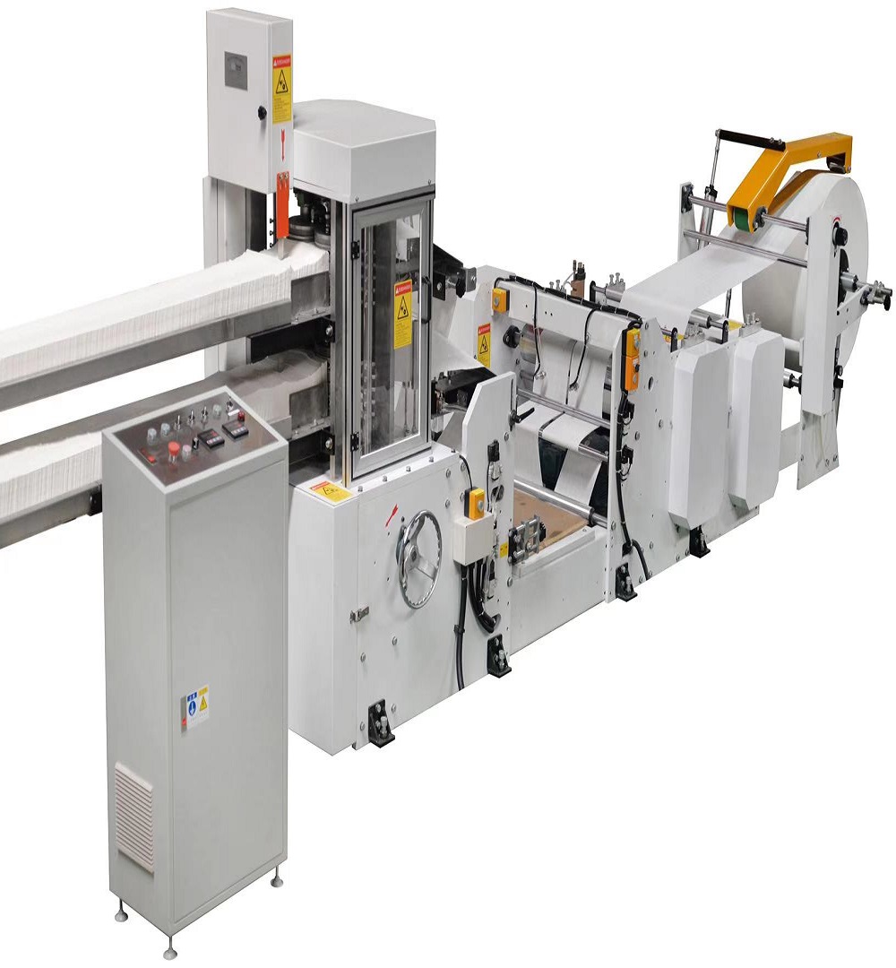 Flexographic Printing 2 Lines Napkin Paper Machine With Jumbo Roll Embossing Folding