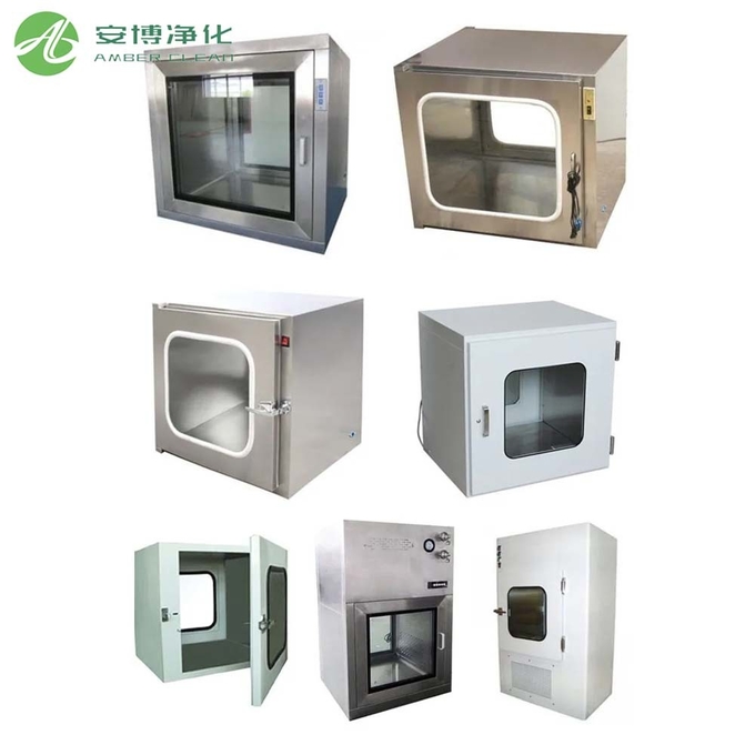 UV Light Stainless Steel Mechanical Interlock Cleanroom Pass Through Box