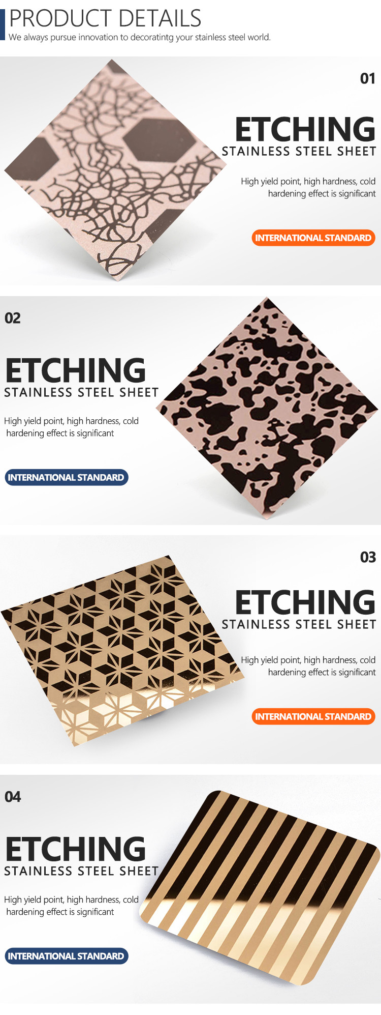 Anti Rust 201 304 Color Etched Stainless Steel Sheet Hotel Home Decor