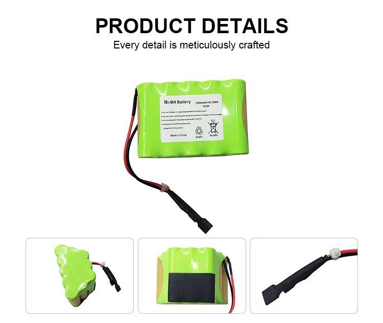 15.6v Nickel Rechargeable Battery 1500mAh 1200mah Nimh Battery