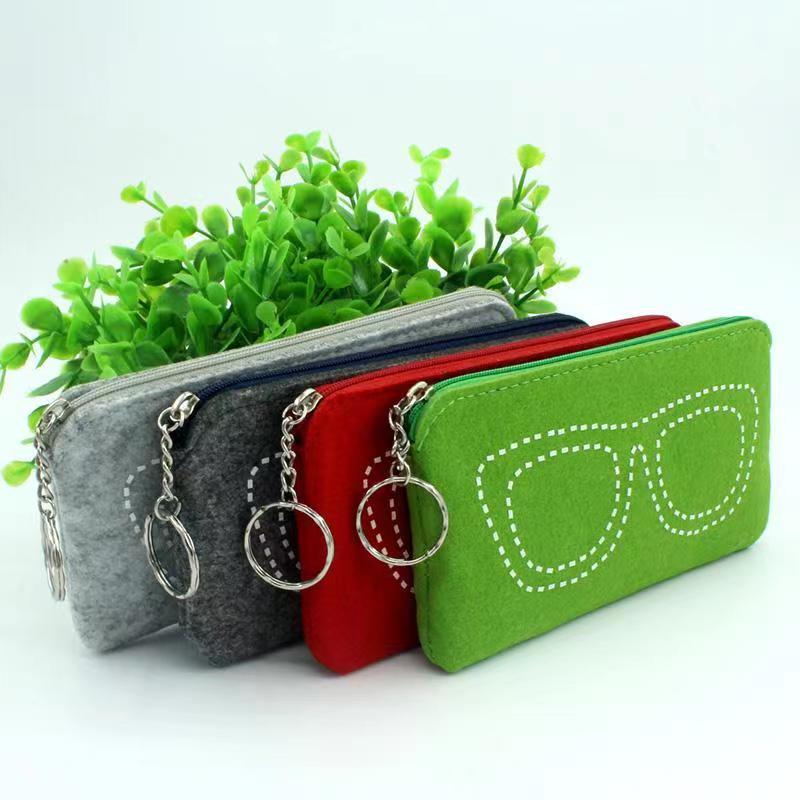 Small Irregular Shape Felt Glasses Pouch Good Protective Properties