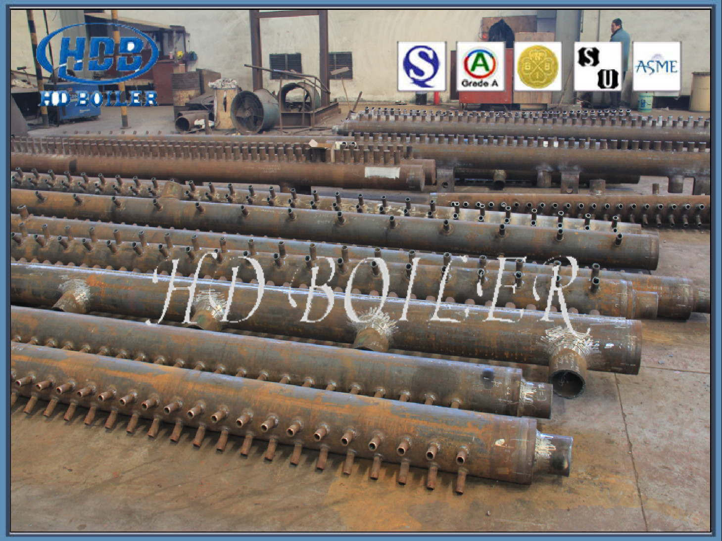 Power Plant Boiler Manifold Headers High Efficient With Customized Color