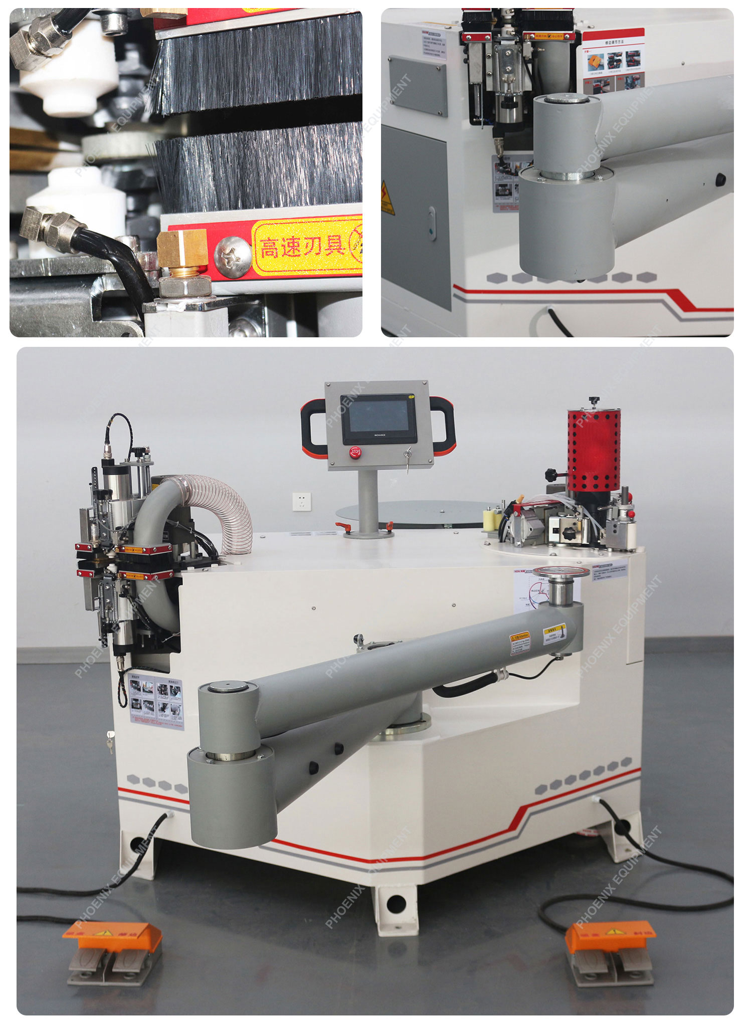 Flexible Folding Arm Edge Bander Machine for PUR/EVA Material Production Efficiency