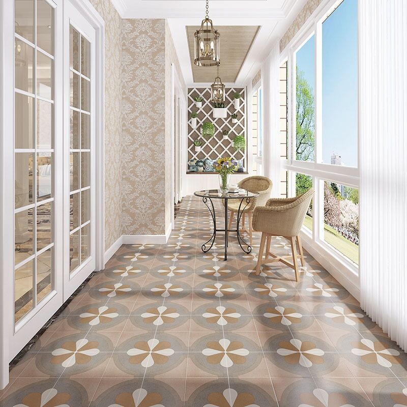 Acid-Resistance Brown 200x200mm Inside Floor Ceramic Rustic Tile For Design And Dining Room