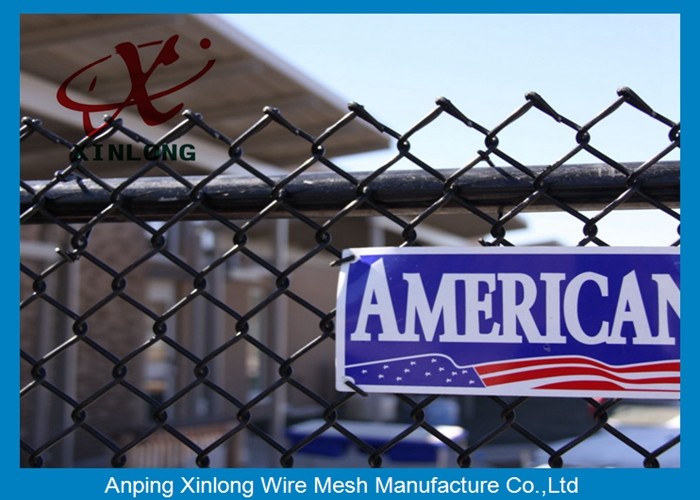Dark Green 40*40mm Galvanized Chain Link Fence For Forest Protecting And Building Site