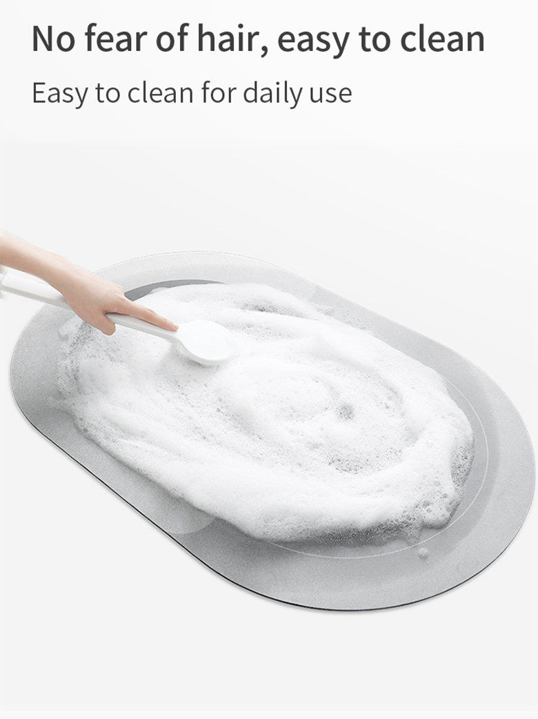 Soft Non Slip Customized Diatomite Bath Mat for Bathroom Absorbent Floor Customization