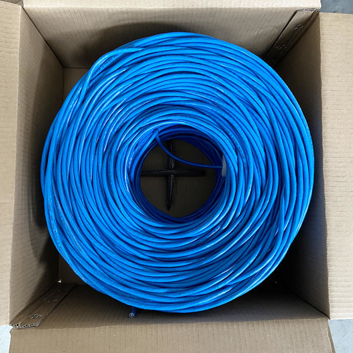 Bulk CAT6 Ethernet Cable , SFTP CAT6 Shielded Lan Cable 1000ft AL Foil and CCA Braiding