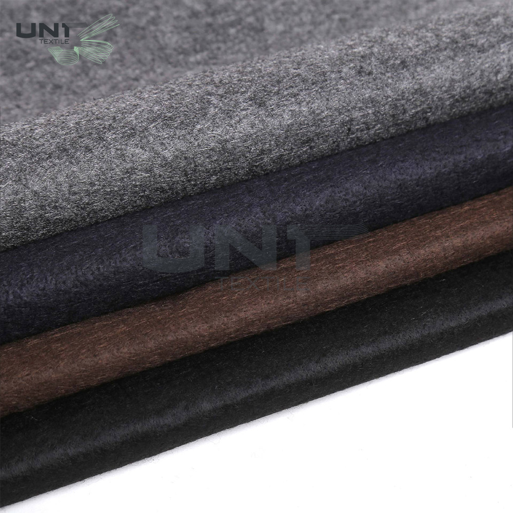 Eco Friendly Polyester Wool Needle Punched Fabric For Coat Collar