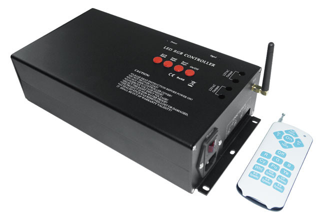 All - In - One 12V RGB LED Controller Black Color With CE / ROHS Certification