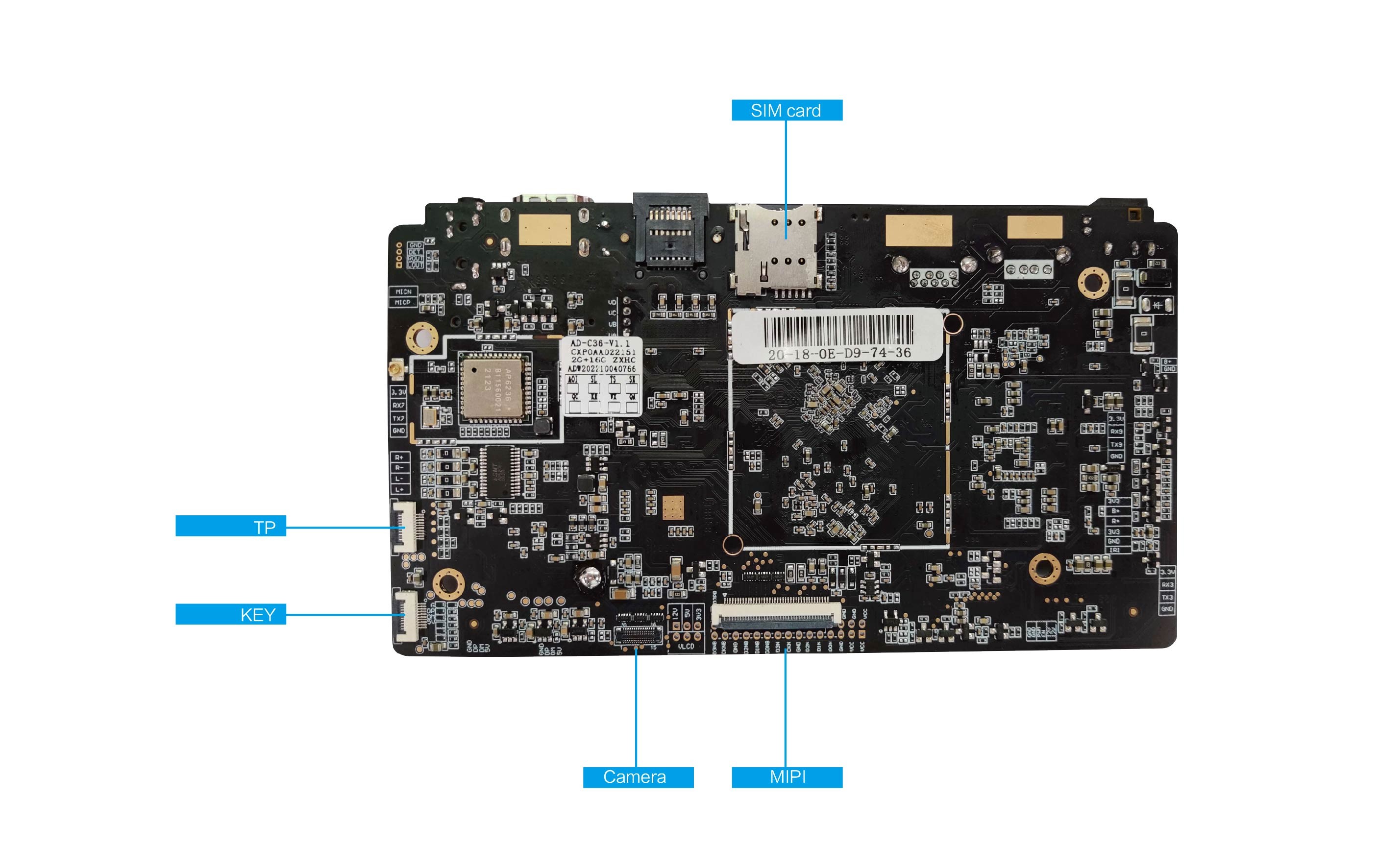 RK3566 Quad Core A55 Embedded Board MIPI LVDS EDP HD Supported For Kiosk Menu