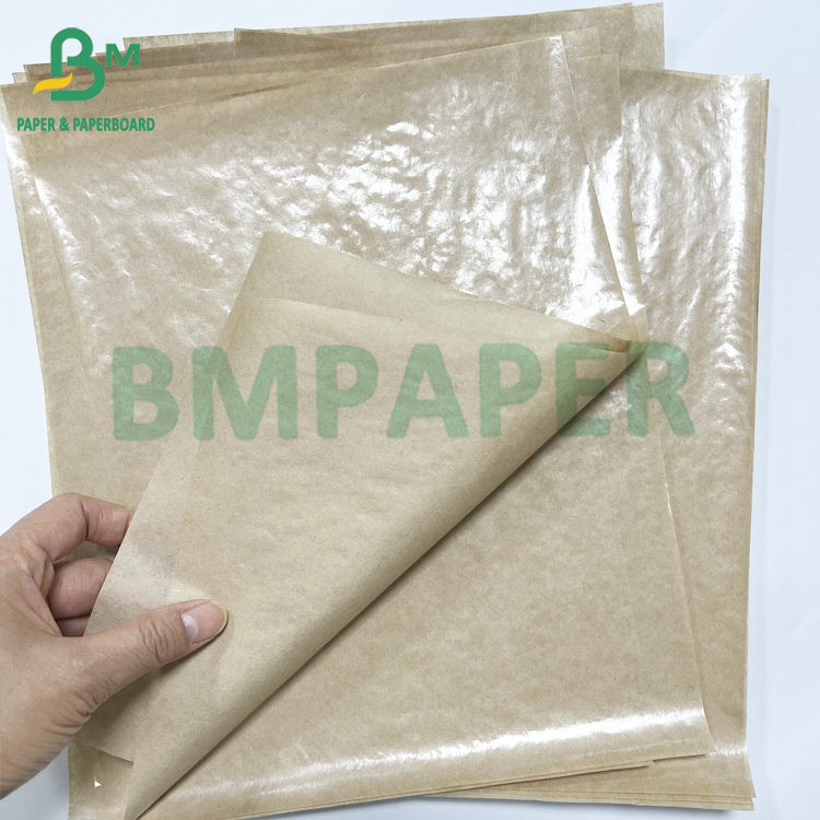 35 + 10 GSM Brown Greaseproof Fry Food Bags PE Coated Craft Paper