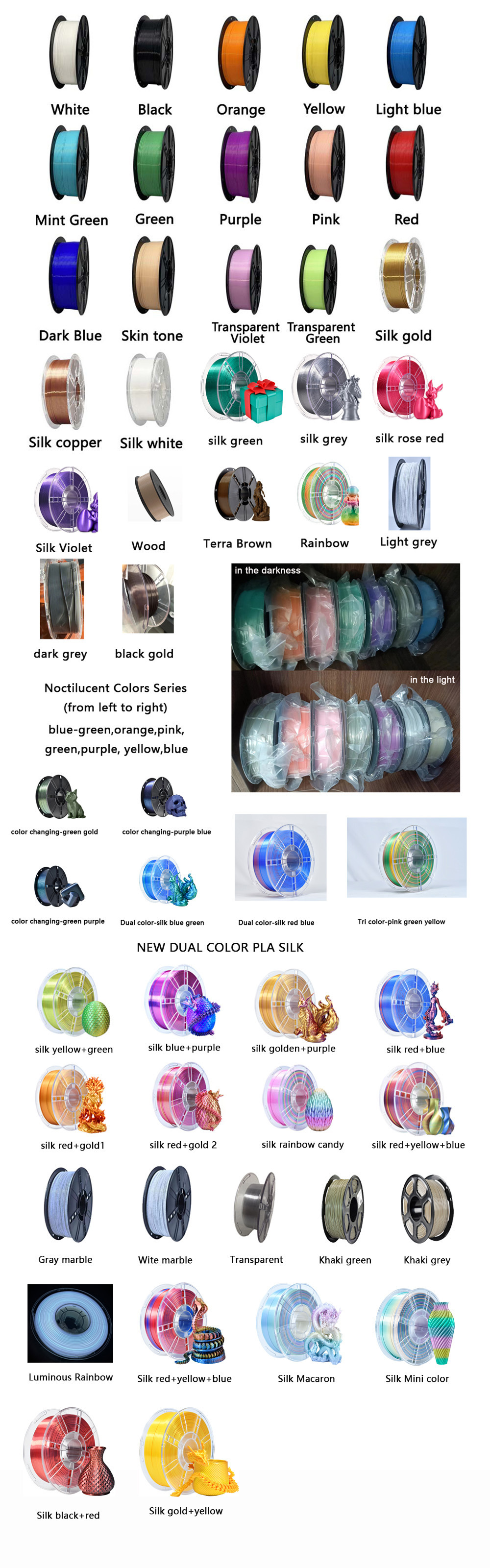Iboss Color-Chaning Green Gold Toughness Enhanced 3D Printer Filament High Quality PLA
