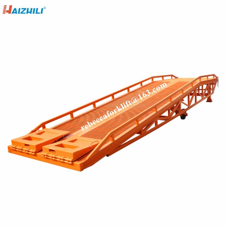 12 Ton Container Loading Ramp , High Duty Steel Structure Mobile Forklift Ramp