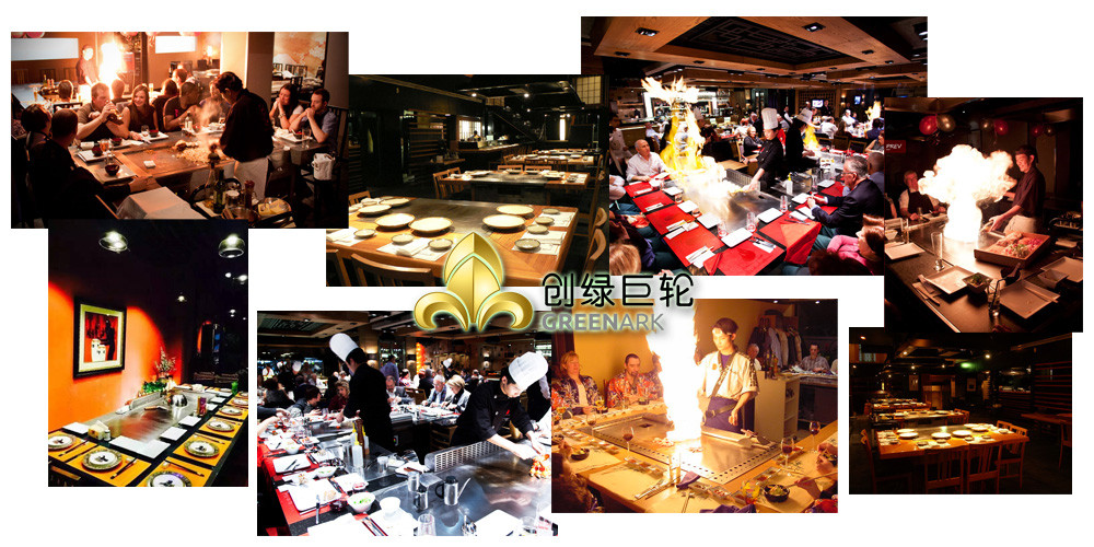 11 Seats Commercial Electric Teppanyaki Grill Stainless Steel Material