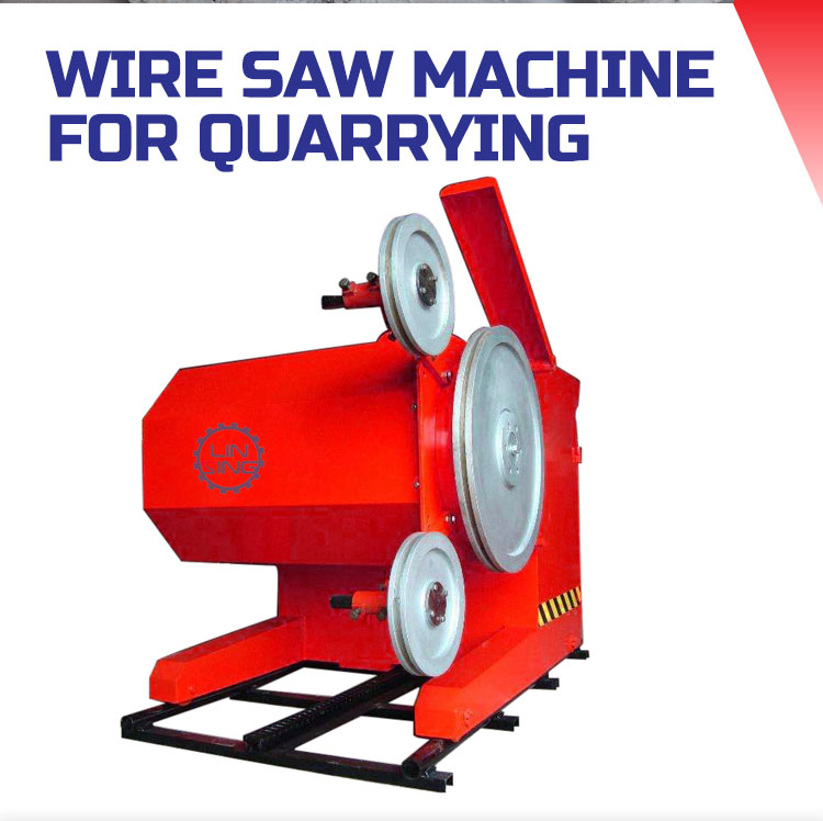 Water Consumption 3-5m3/h Diamond Wire Saw Machine for Granite Marble Stone Quarrying