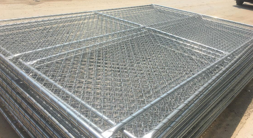 chain wire portable panel fence/American model 6'x12' temporary chain link fence for yard