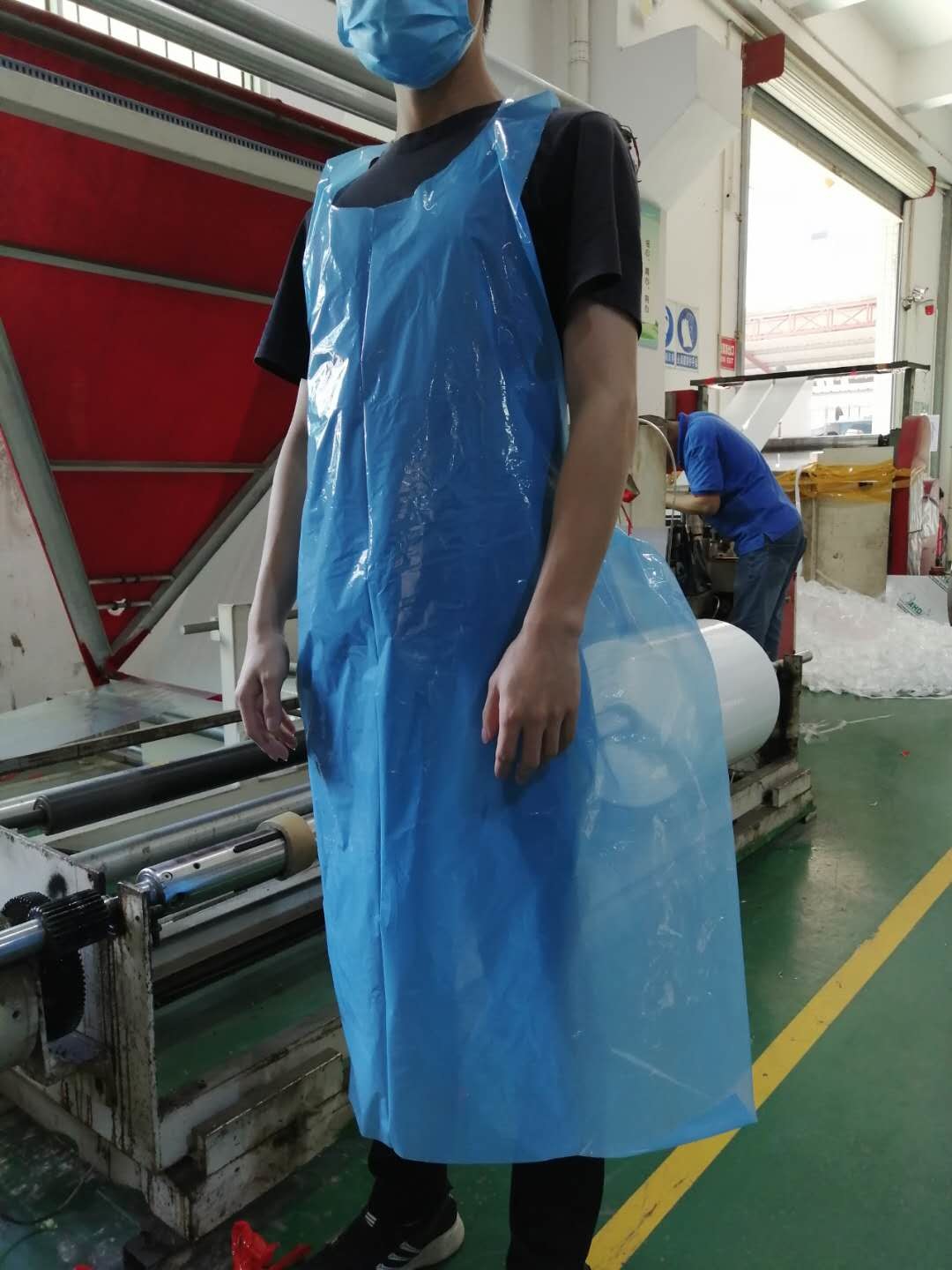 Large Adult Disposable Haircut Apron Heal Seal Plastic PE Smock Apron