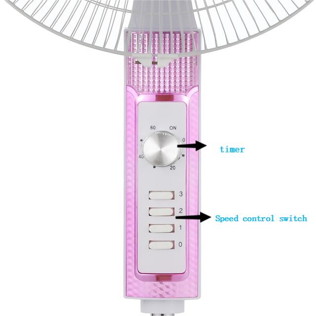 Industrial Rechargeable Standing Fan 18 Inch Energy Saving with brushless motor