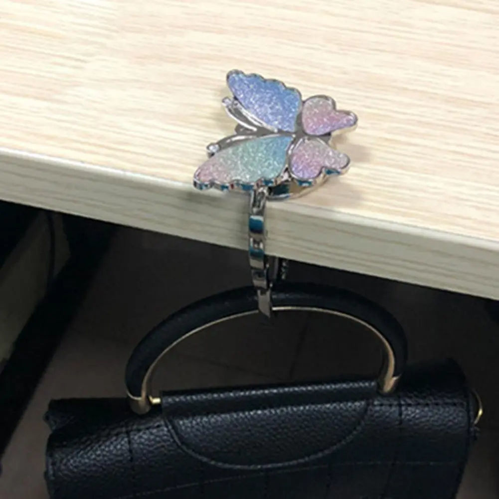 Foldable Elephant Bag Holder Portable Metal Handbag Hook For Table