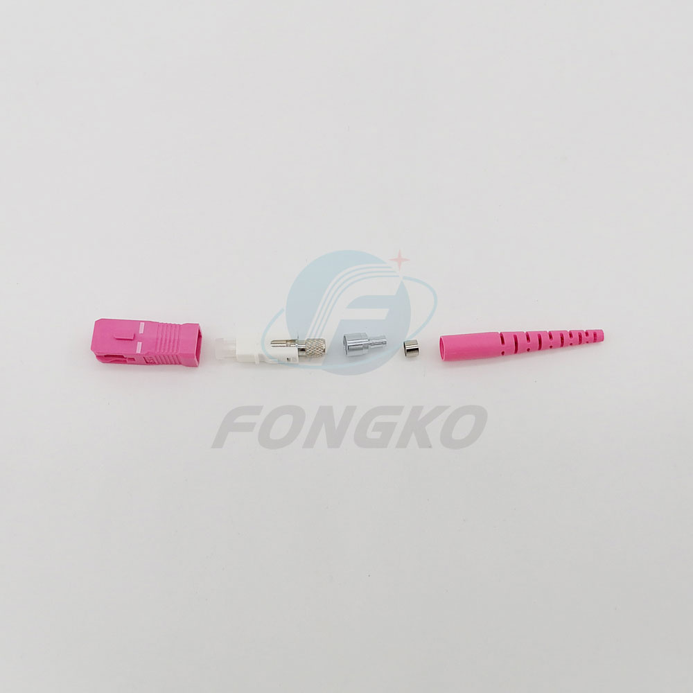Sc Upc OM4 Simplex Fiber Optic Connector And Couplers for FTTH FTTX cable