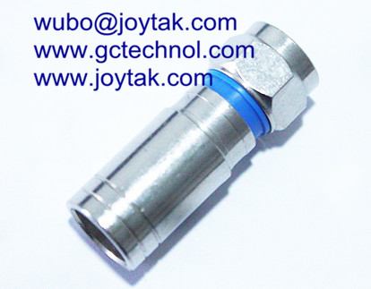 F Compression Connector F Plug waterproof connector Universal For RG6 Coax Cable 