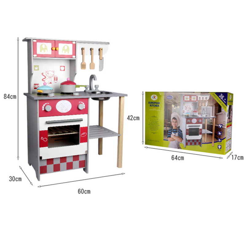 House 84cm Wooden Role Play Sets 60cm Puzzle Wooden Role Play Food