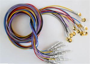 China Colorful EEG Cables With Sliver Plating Cup Electrodes Shielding Wire Optional on sale