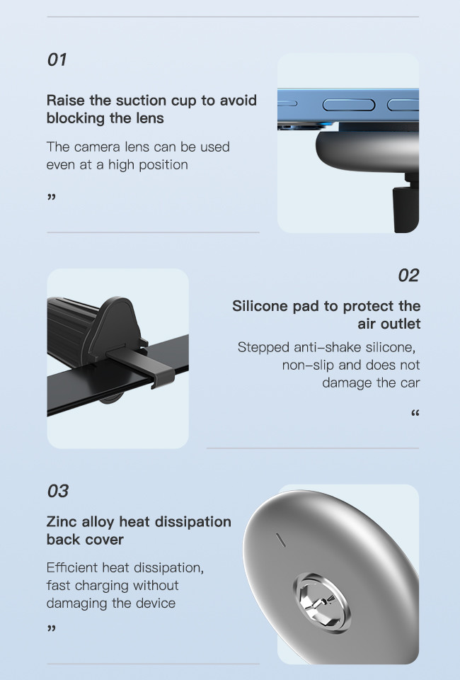15w Wireless Charger Metal Magnetic Car Phone Holder With Innovative Running Light Design And Fast Magsafe Magnetic Suction