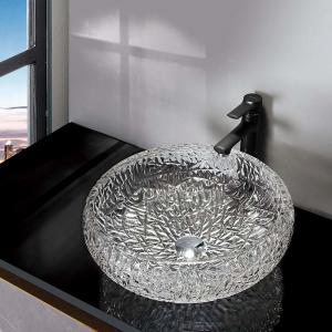 Buy cheap Ball Shape Round Bowl Bathroom Sink Vessel 170mm Crystal Clear Countertop Mounted product