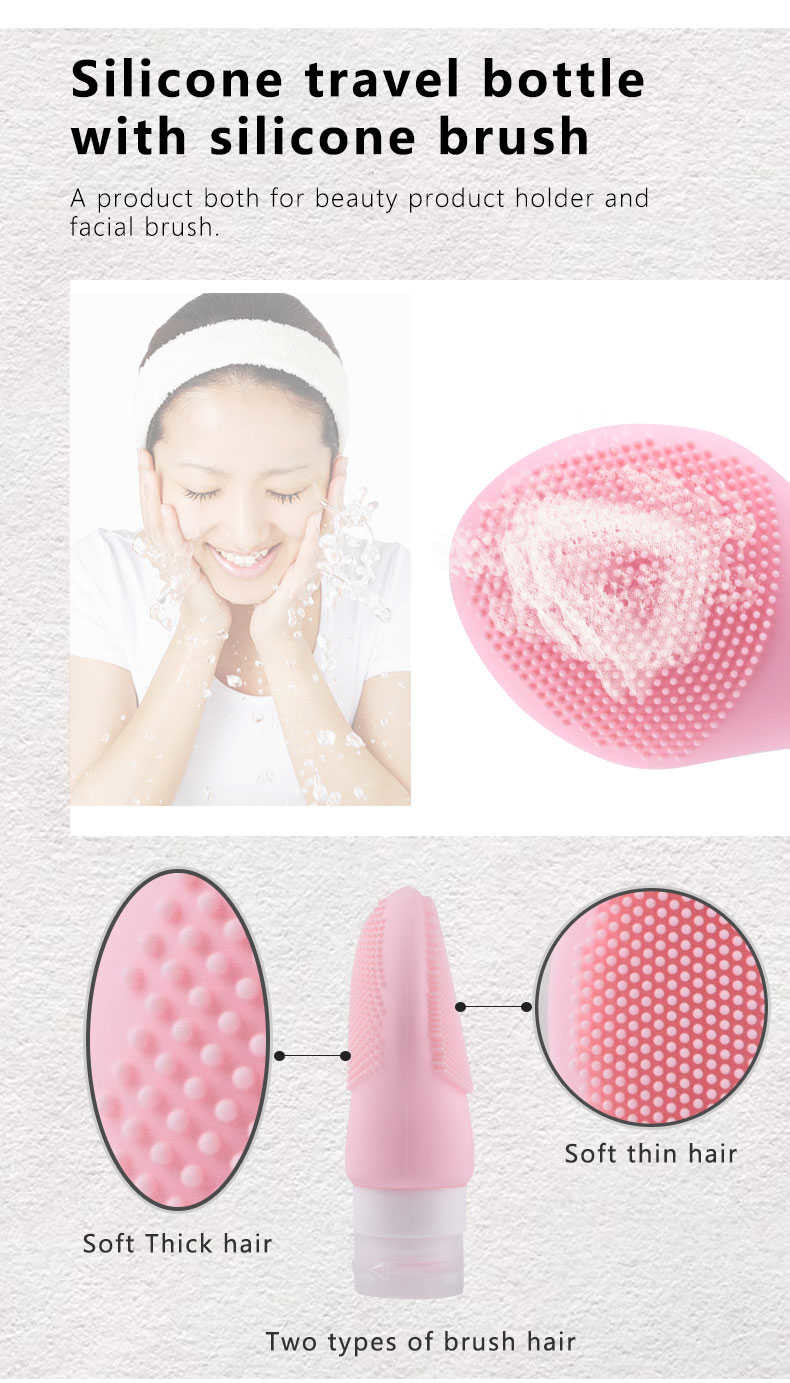 Electric Silicone Face Scrubber Silicone Household Products Grey Pink