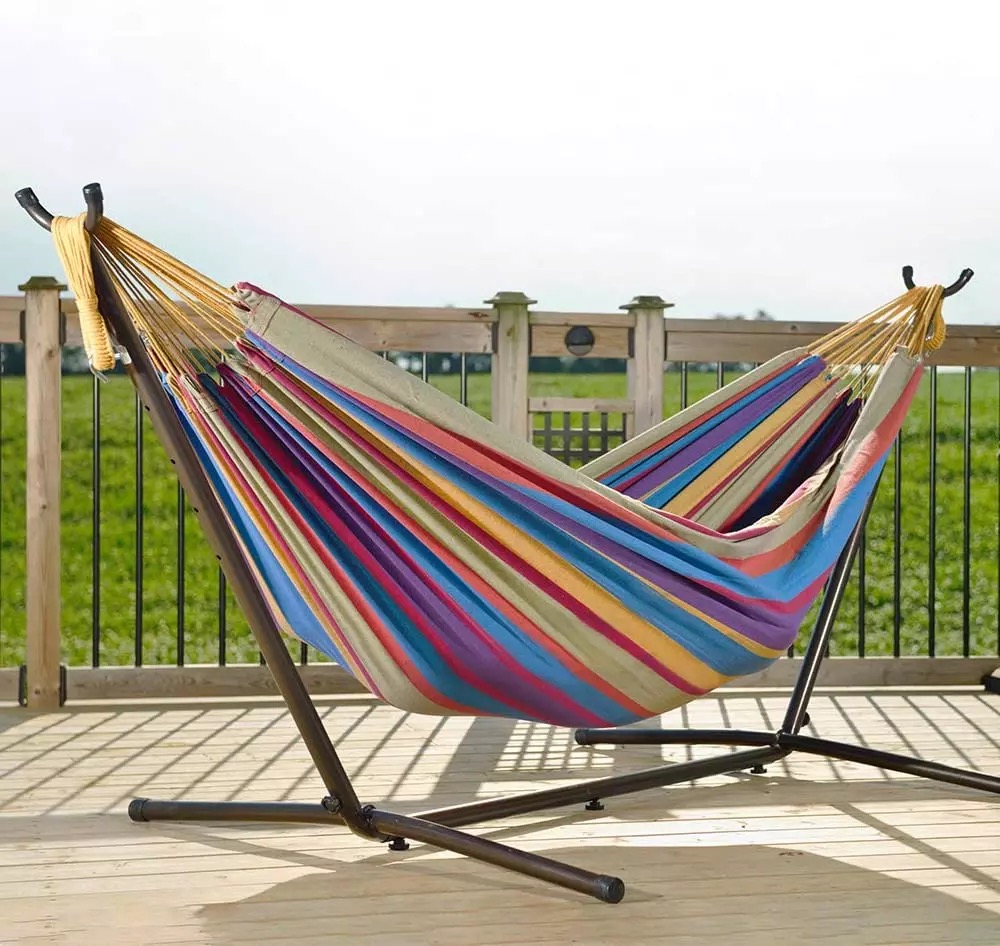 Easy Collapsible Beach Hammock Stand 15.7LBS Capacity For Indoor And Outdoor