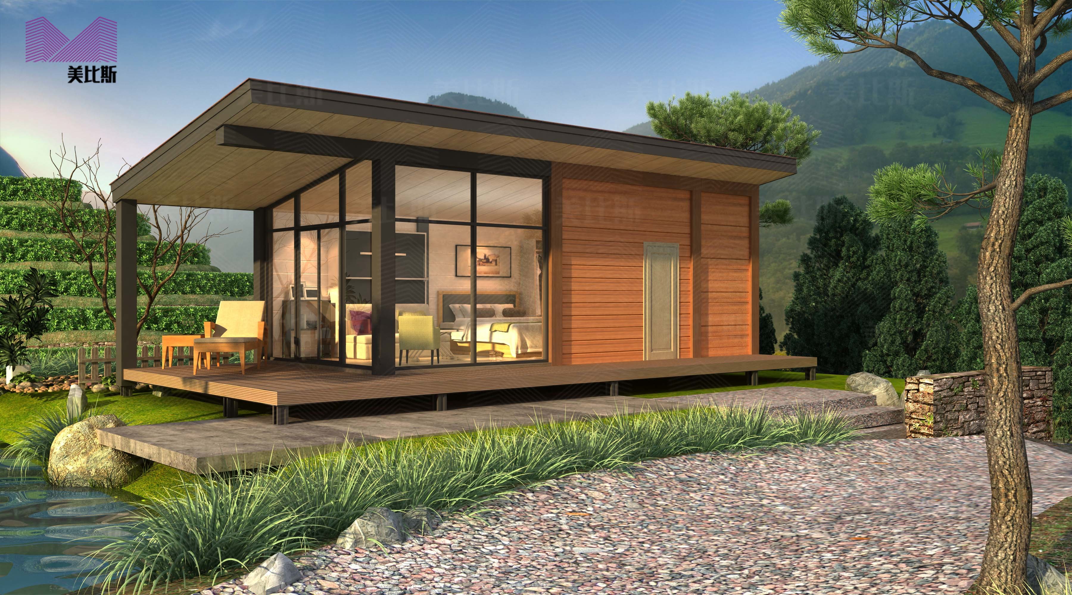 Hotel Use Contemporary Modular Homes , Customized Color Modern Modular House