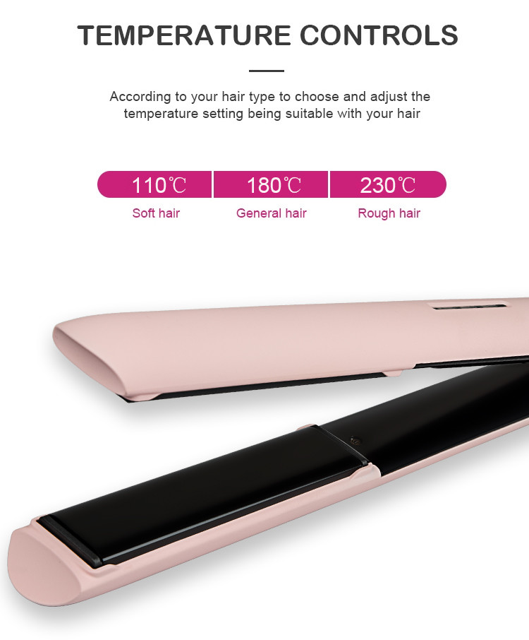 55W 2 In 1 Ceramic Tourmaline Ionic Flat Iron Hair Straightener Curler LED Display