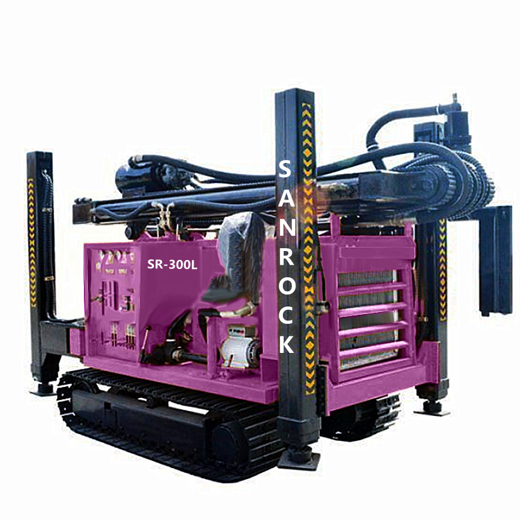 Deep Water Well Equipment Full Hydraulic Borehole 300m Crawler Water Well Drilling Rig