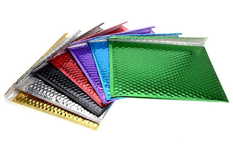 Waterproof Metallic Bubble Mailer Packaging Bags Padded Shipping Envelopes