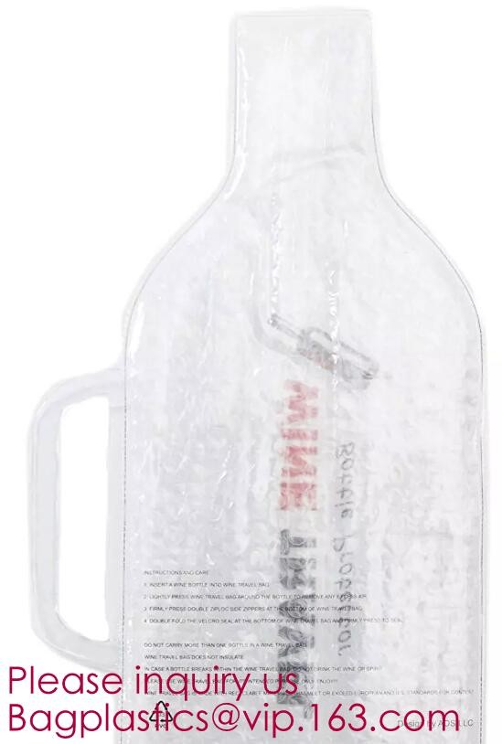 Bottle Protector Bubble Travel Bag,Travel Trip Bag With Bubble Inside And Double ks,Sleeve Travel Bag - Inner Skin