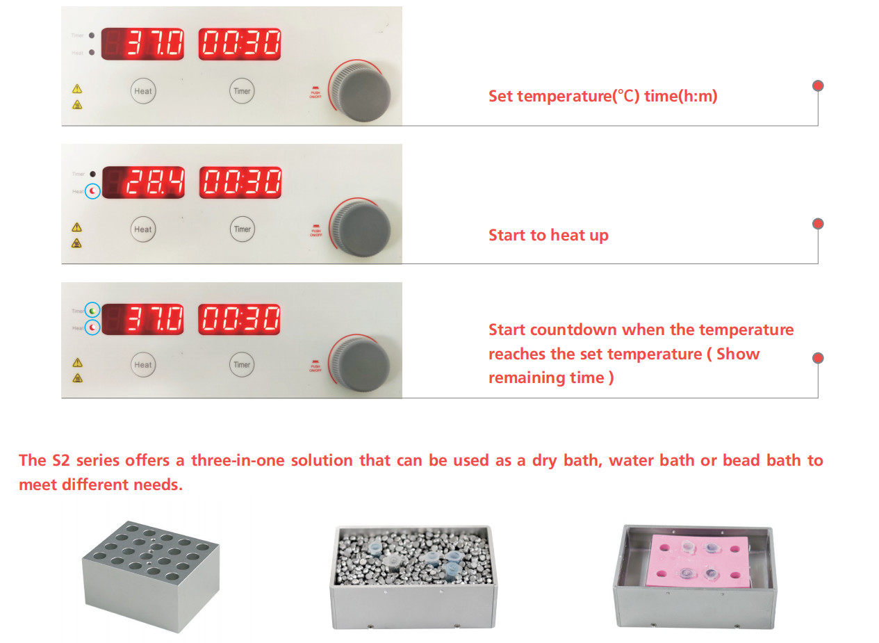 Led Digital Heating Dry Block Incubator , Heat Block Incubator Lab Thermostat