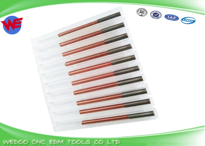 Custom Length EDM Threading Electrodes M6 Tungsten Copper With 1 Mm Dia Hole