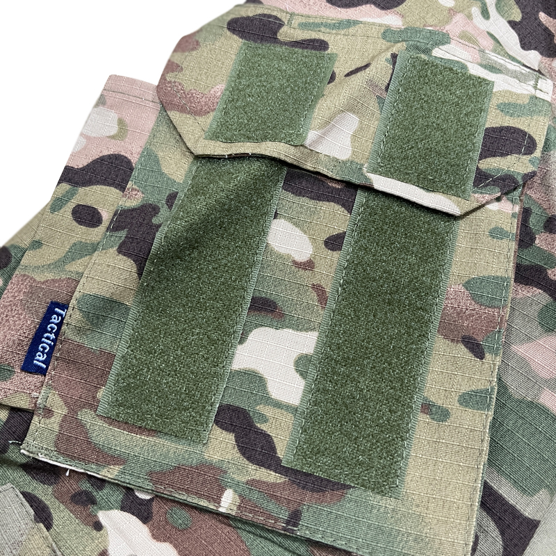 65% Polyester 35% Cotton Training Uniform CP Color Frog Suit with Knee Elbow Pads