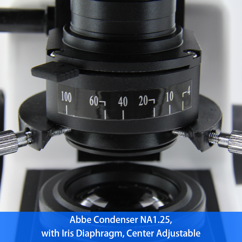 infinity Plan Achromatice Compound Optical Microscope 3W LED A12.1502 Backward Quadruple Nosepiece
